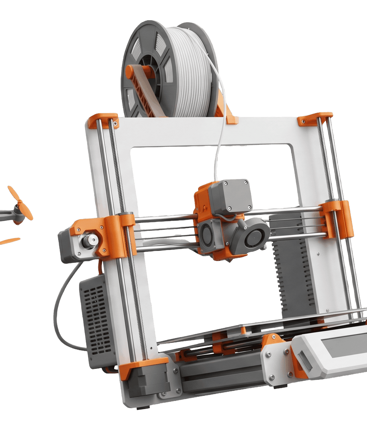 Desktop 3D printer mid-run in the Maeker workshop